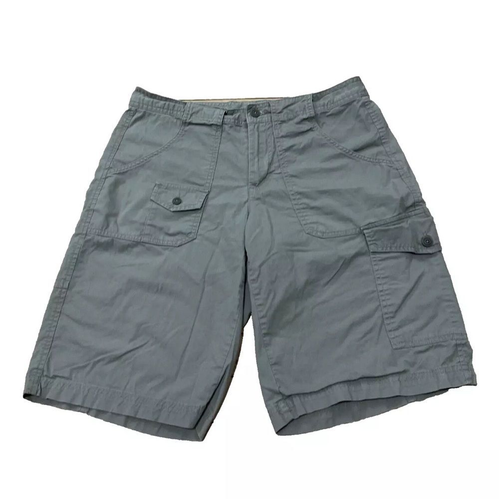 COLUMBIA Hiking Cargo Shorts Womens 8 Green Stretch Lightweight Outdoor Camp